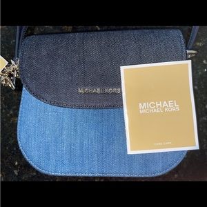 Michael Kors denim multi half dome crossbody